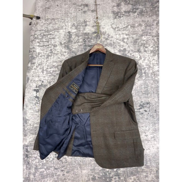 Jos A Bank Reserve Blazer Mens 48R Ethomas Windowpane Soft Shoulder Sports Coat